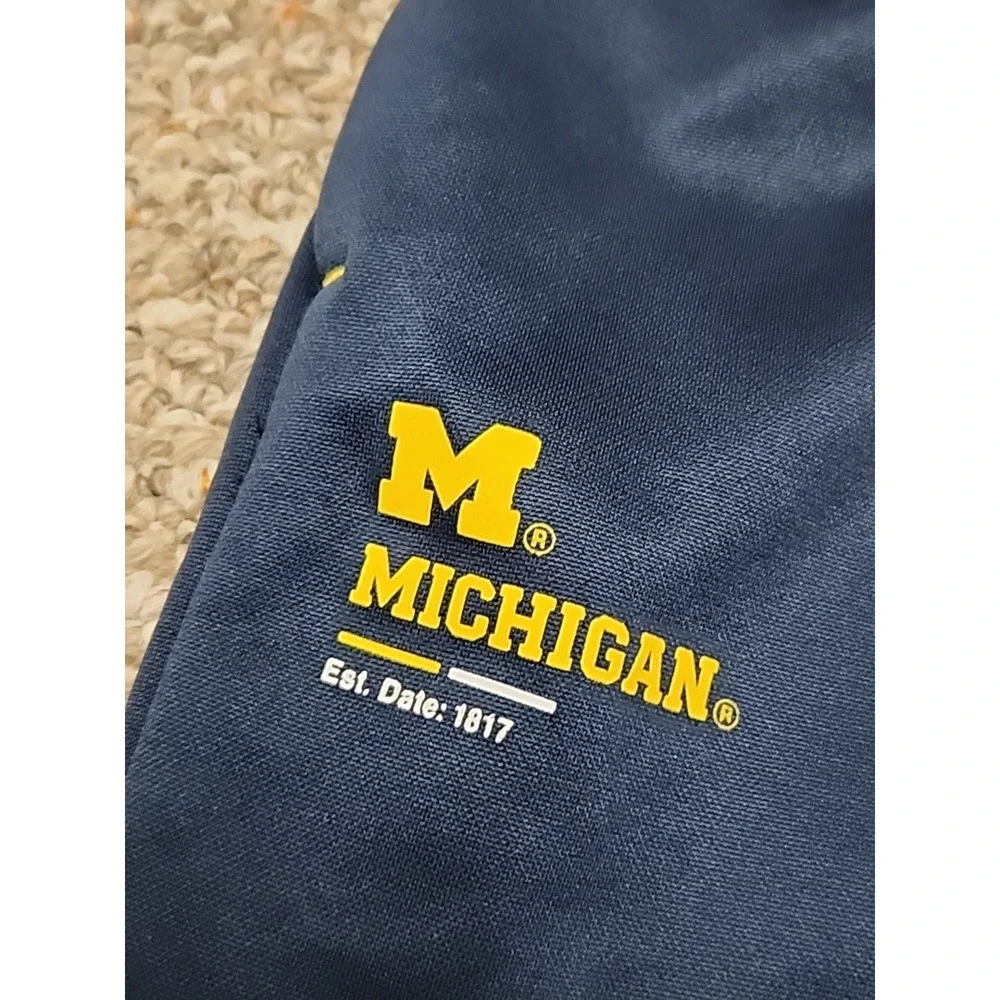 Nike Boys Michigan Sweatpants Joggers Size Large‎ Blue On Field Therma Fit **